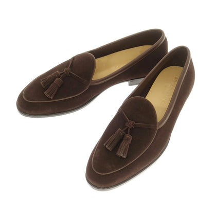 [New Outlet] Baudoin &amp;amp; Lange Suede Tassel Loafers Belgian Shoes Dark Brown [41] [Condition Rank N-] [Men&