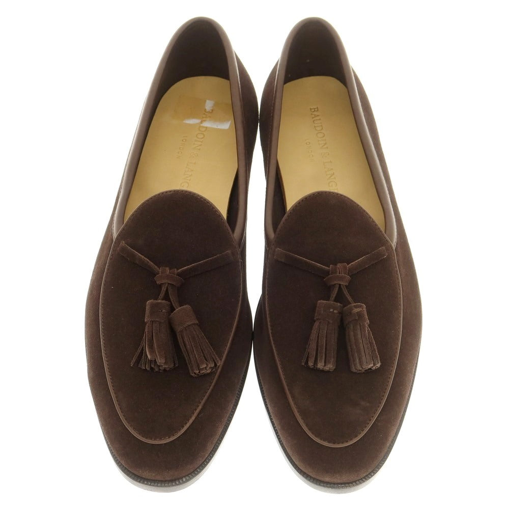 [New Outlet] Baudoin &amp;amp; Lange Suede Tassel Loafers Belgian Shoes Dark Brown [41] [Condition Rank N-] [Men&