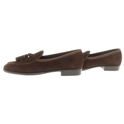 [New Outlet] Baudoin &amp;amp; Lange Suede Tassel Loafers Belgian Shoes Dark Brown [41] [Condition Rank N-] [Men&