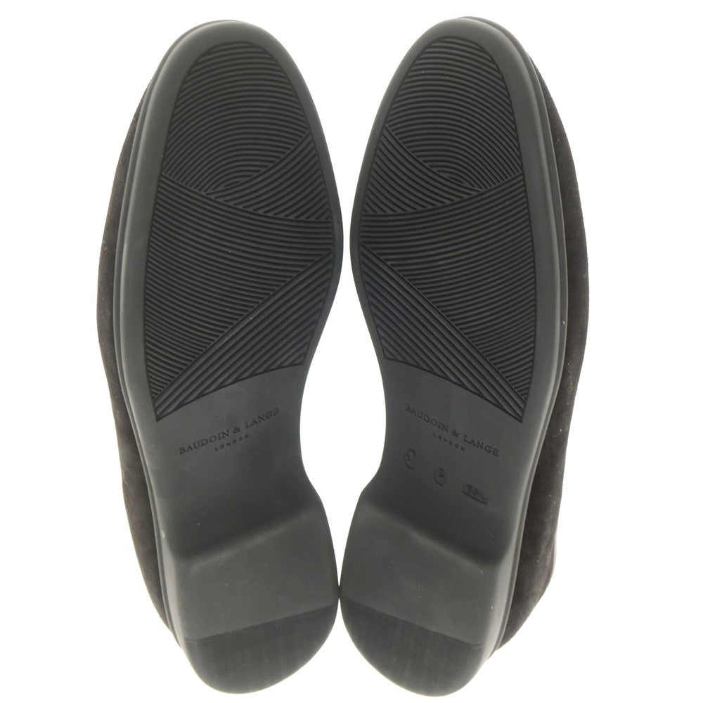 [New outlet] Baudoin &amp;amp; Lange suede x pony slip-on Belgian shoes, black [40] [Condition rank N-] [Men&