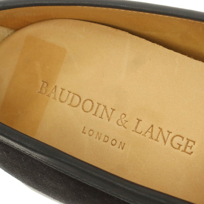 [New outlet] Baudoin &amp;amp; Lange suede x pony slip-on Belgian shoes, black [40] [Condition rank N-] [Men&