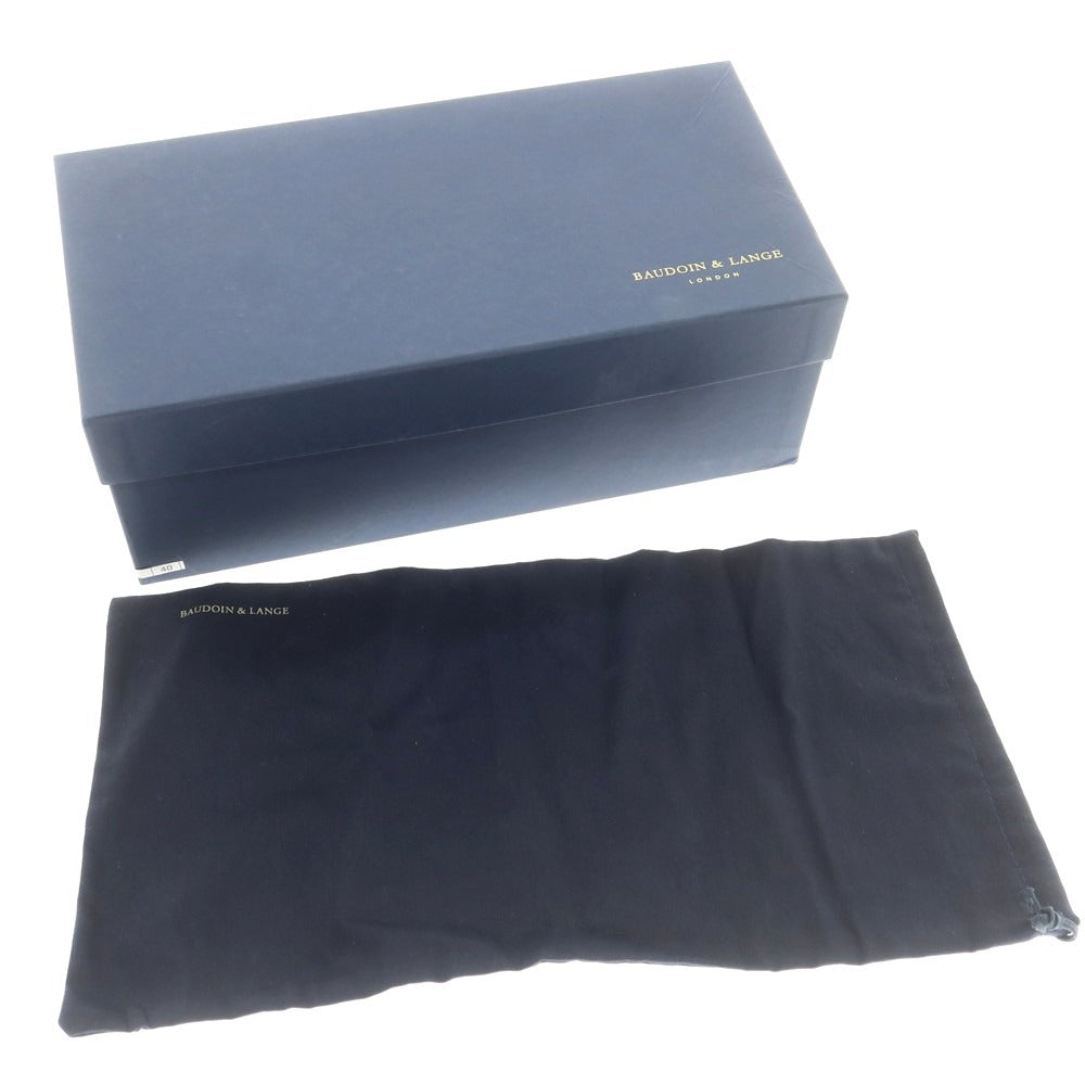 [New outlet] Baudoin &amp;amp; Lange suede x pony slip-on Belgian shoes, black [40] [Condition rank N-] [Men&
