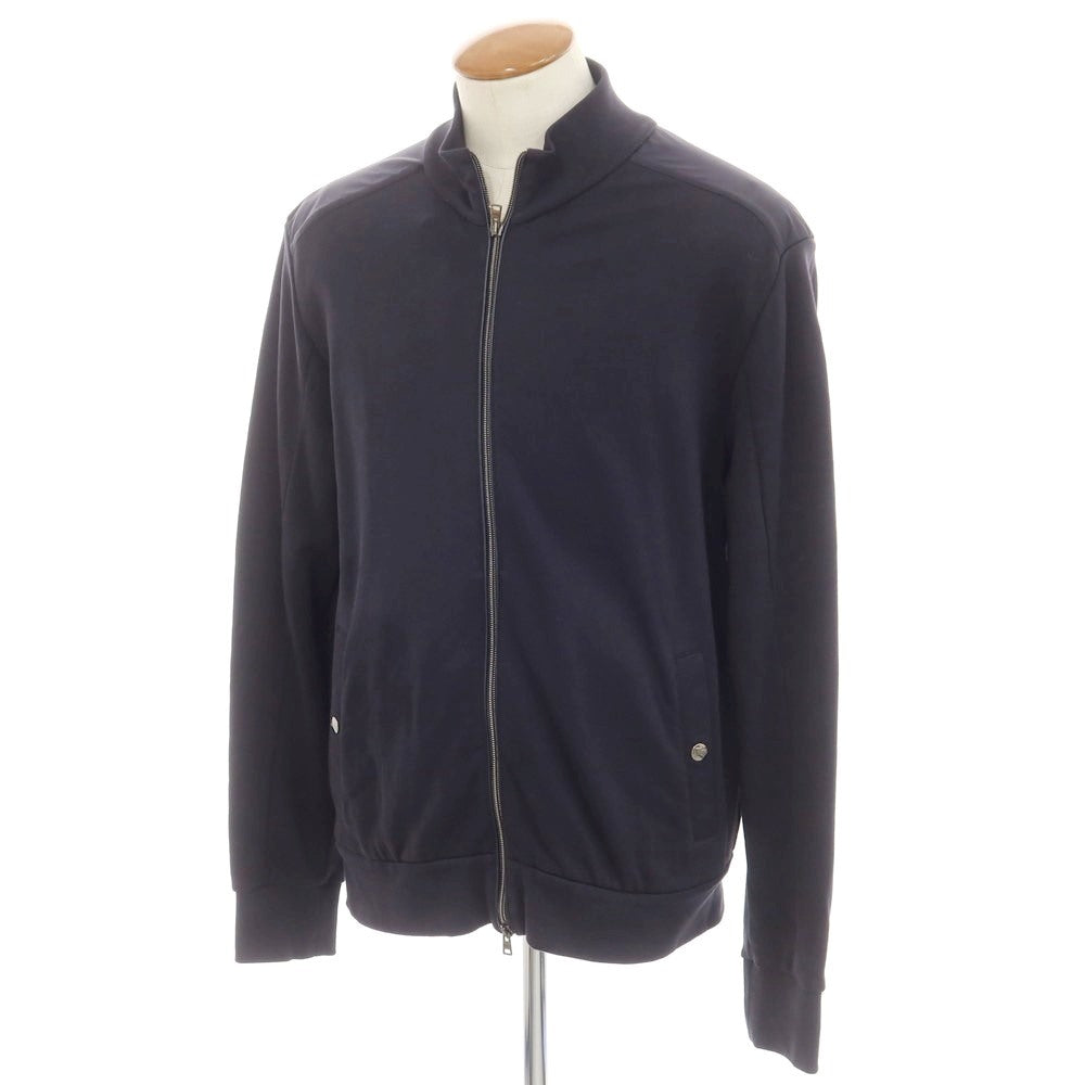 【中古】ヘルノ Herno ジップアップ スウェット ブルゾン ネイビー【 50 】【 状態ランクB 】【 メンズ 】