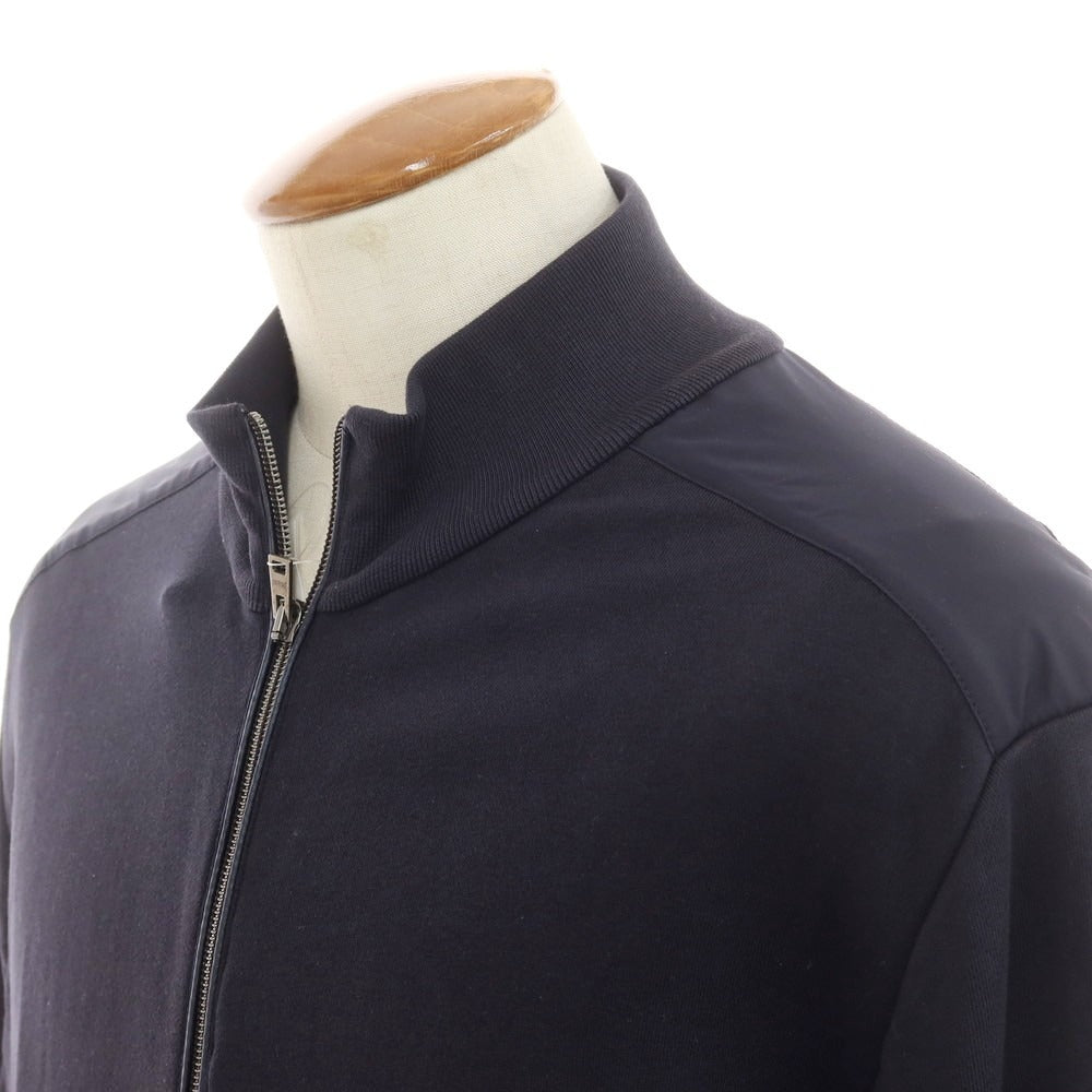 【中古】ヘルノ Herno ジップアップ スウェット ブルゾン ネイビー【 50 】【 状態ランクB 】【 メンズ 】