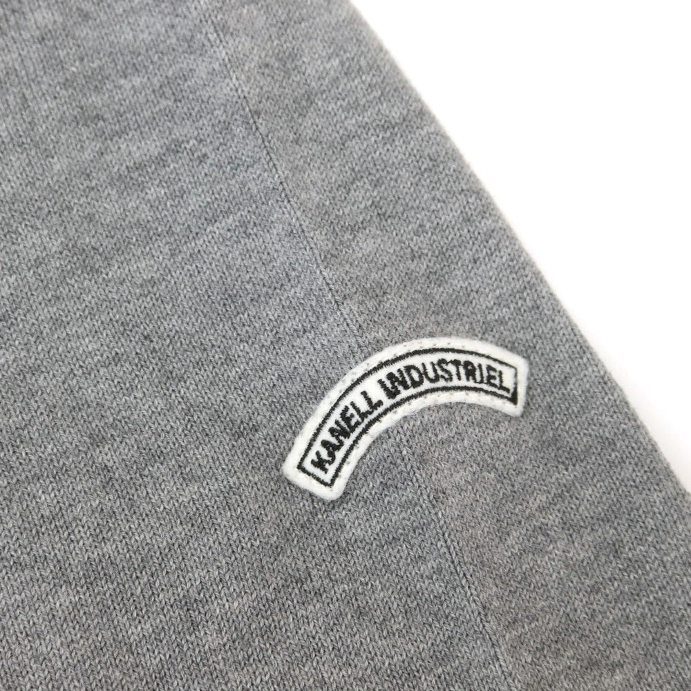 [Used] KANELL High gauge cotton boat neck short sleeve pullover knit gray [L] [Condition rank B] [Men&