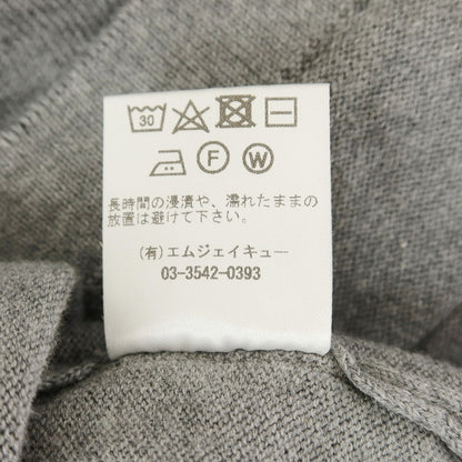 [Used] KANELL High gauge cotton boat neck short sleeve pullover knit gray [L] [Condition rank B] [Men&