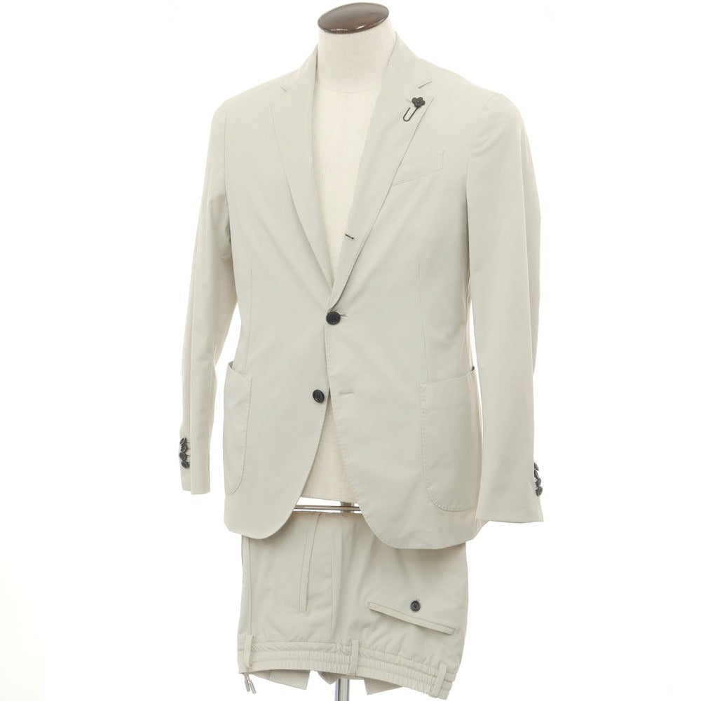 【中古】ラルディーニ LARDINI ストレッチナイロン 3つボタンスーツ ライトベージュ【 48 】【 状態ランクC 】【 メンズ 】