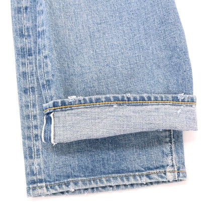 [Used] FOLLOW Distressed Stretch Cotton Jeans Denim Pants Light Blue [32] [Condition Rank C] [Men&