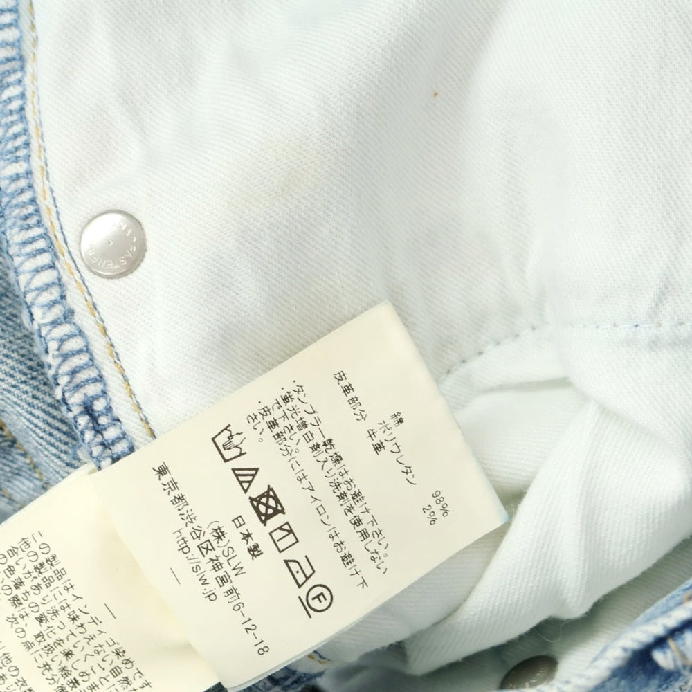 [Used] FOLLOW Distressed Stretch Cotton Jeans Denim Pants Light Blue [32] [Condition Rank C] [Men&