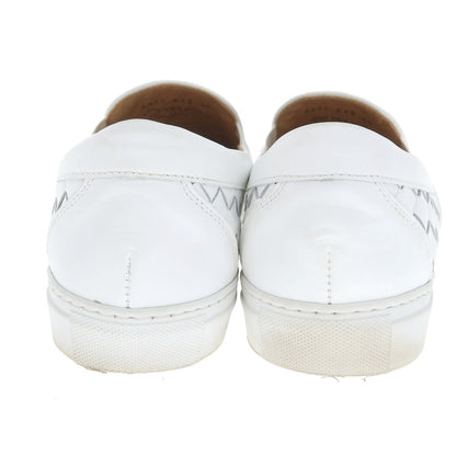 [Used] Barneys New York BARNEYS NEWYORK Intrecciato leather slip-on sneakers White [42] [Condition rank B] [Men&