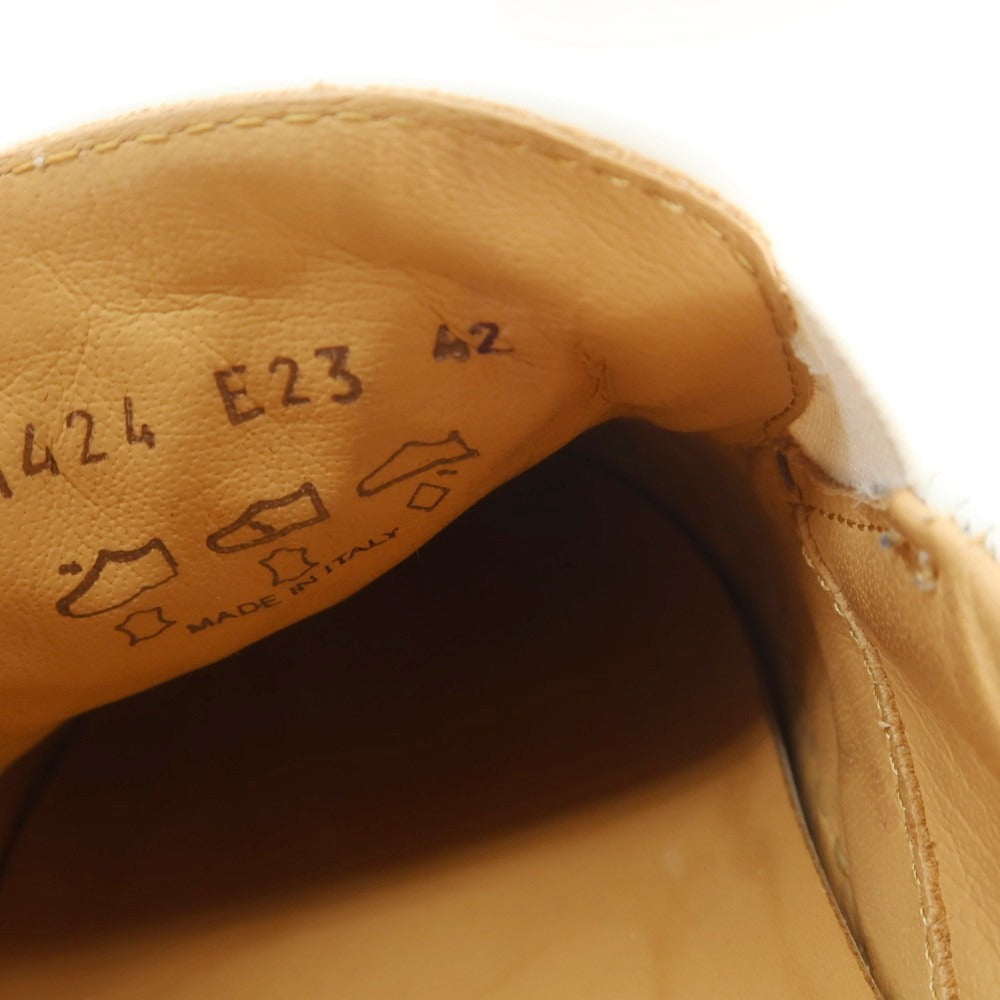 [Used] Barneys New York BARNEYS NEWYORK Intrecciato leather slip-on sneakers White [42] [Condition rank B] [Men&