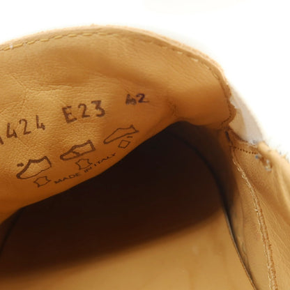 [Used] Barneys New York BARNEYS NEWYORK Intrecciato leather slip-on sneakers White [42] [Condition rank B] [Men&