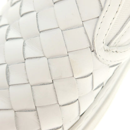 [Used] Barneys New York BARNEYS NEWYORK Intrecciato leather slip-on sneakers White [42] [Condition rank B] [Men&