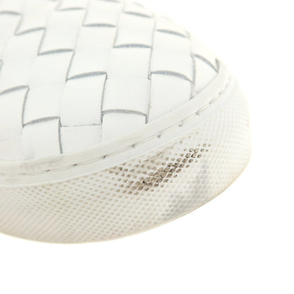 [Used] Barneys New York BARNEYS NEWYORK Intrecciato leather slip-on sneakers White [42] [Condition rank B] [Men&