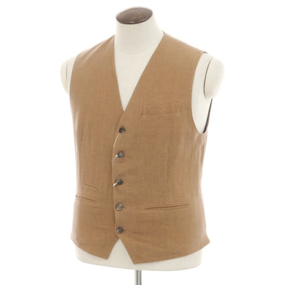 【中古】ブルネロクチネリ Brunello Cucinelli リネン ジレ ベスト ライトブラウン【 52 】【 状態ランクA 】【 メンズ 】