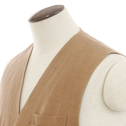 【中古】ブルネロクチネリ Brunello Cucinelli リネン ジレ ベスト ライトブラウン【 52 】【 状態ランクA 】【 メンズ 】