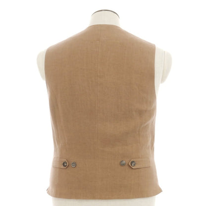 【中古】ブルネロクチネリ Brunello Cucinelli リネン ジレ ベスト ライトブラウン【 52 】【 状態ランクA 】【 メンズ 】
