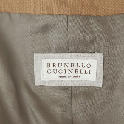 【中古】ブルネロクチネリ Brunello Cucinelli リネン ジレ ベスト ライトブラウン【 52 】【 状態ランクA 】【 メンズ 】