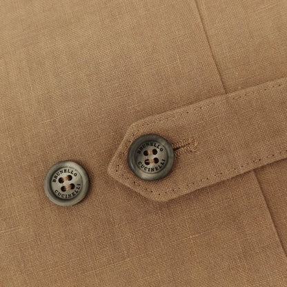 【中古】ブルネロクチネリ Brunello Cucinelli リネン ジレ ベスト ライトブラウン【 52 】【 状態ランクA 】【 メンズ 】