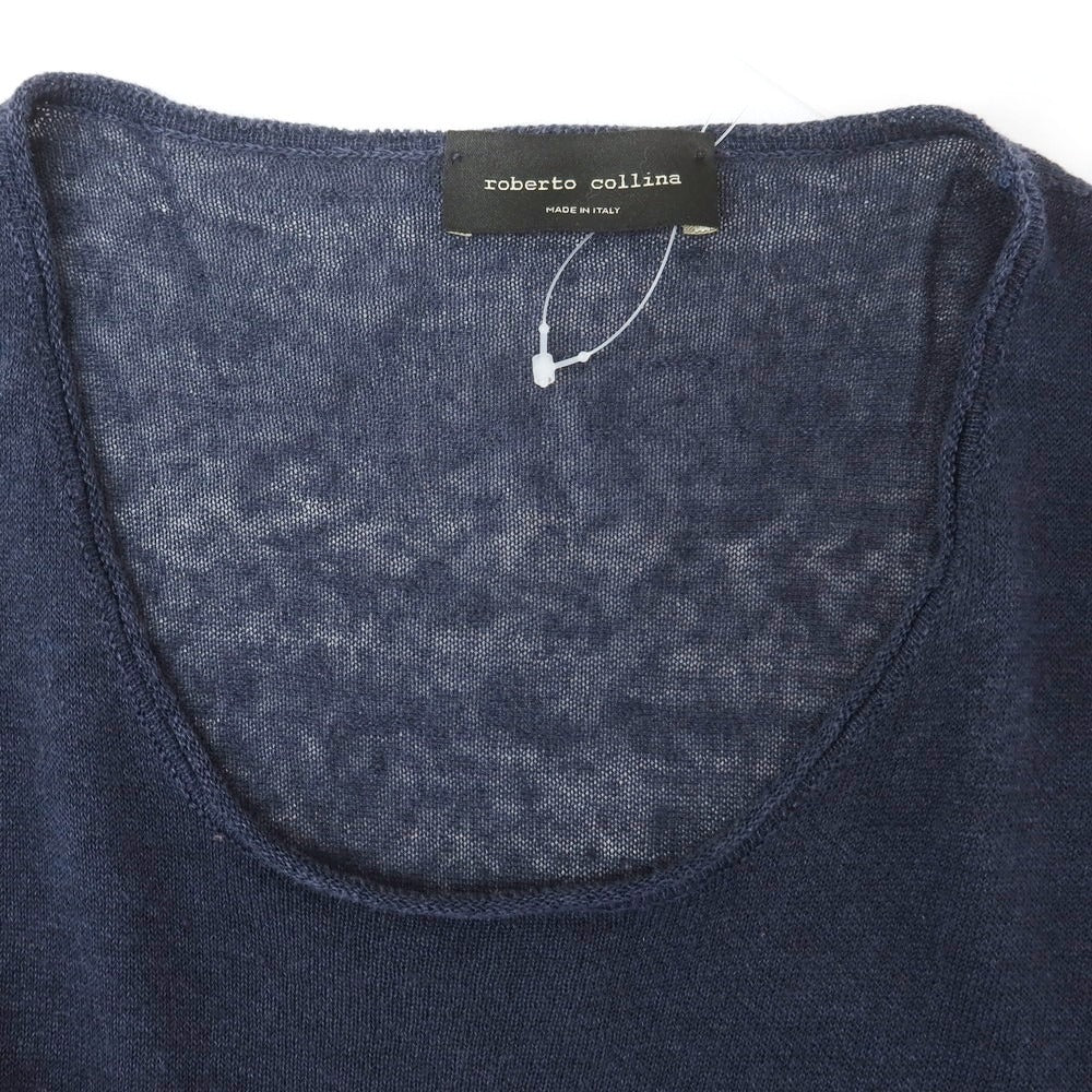 [Used] ROBERTO COLLINA High gauge linen crew neck short sleeve pullover knit navy [No description (S rank)] [Condition rank B] [Men&