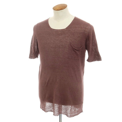 [Used] ROBERTO COLLINA High gauge linen crew neck short sleeve pullover knit purple [48] [Condition rank B] [Men&
