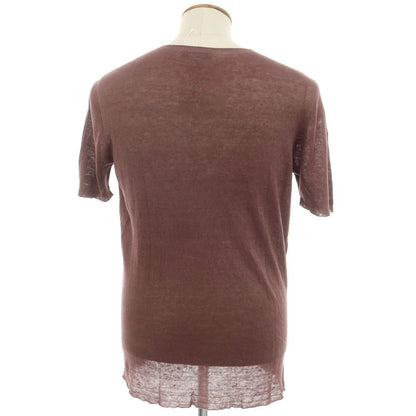 [Used] ROBERTO COLLINA High gauge linen crew neck short sleeve pullover knit purple [48] [Condition rank B] [Men&
