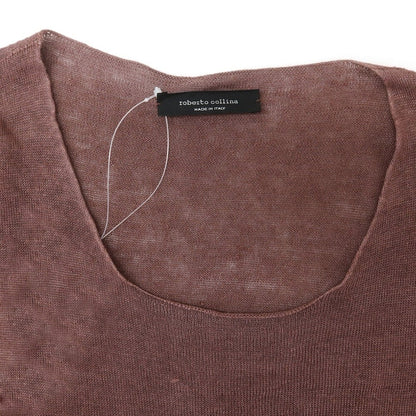 [Used] ROBERTO COLLINA High gauge linen crew neck short sleeve pullover knit purple [48] [Condition rank B] [Men&