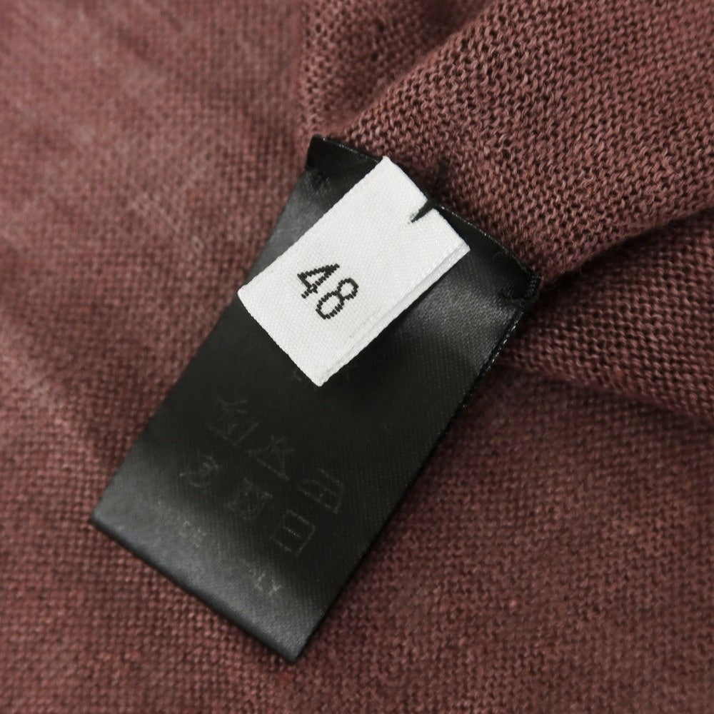 [Used] ROBERTO COLLINA High gauge linen crew neck short sleeve pullover knit purple [48] [Condition rank B] [Men&