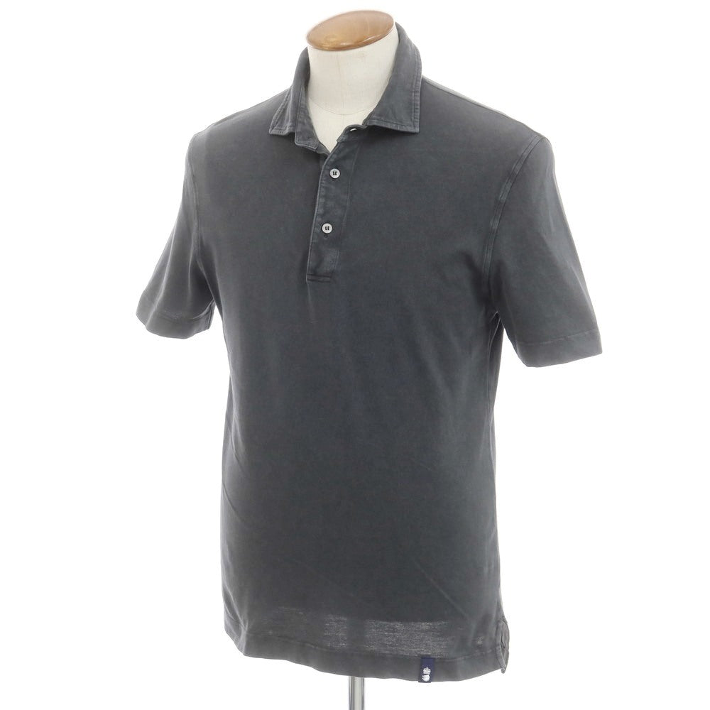 [Used] Drumohr Cotton Pique Short Sleeve Polo Shirt Dark Gray [M] [Condition Rank C] [Men&