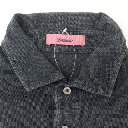 [Used] Drumohr Cotton Pique Short Sleeve Polo Shirt Dark Gray [M] [Condition Rank C] [Men&