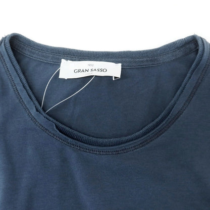 [Used] GRAN SASSO Stretch Cotton Crew Neck Pocket Short Sleeve T-Shirt Navy [46] [Condition Rank B] [Men&