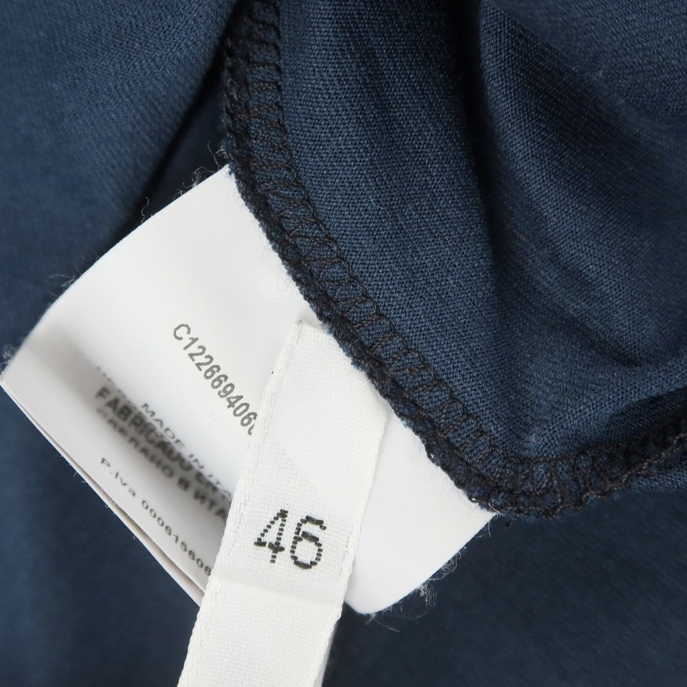 [Used] GRAN SASSO Stretch Cotton Crew Neck Pocket Short Sleeve T-Shirt Navy [46] [Condition Rank B] [Men&
