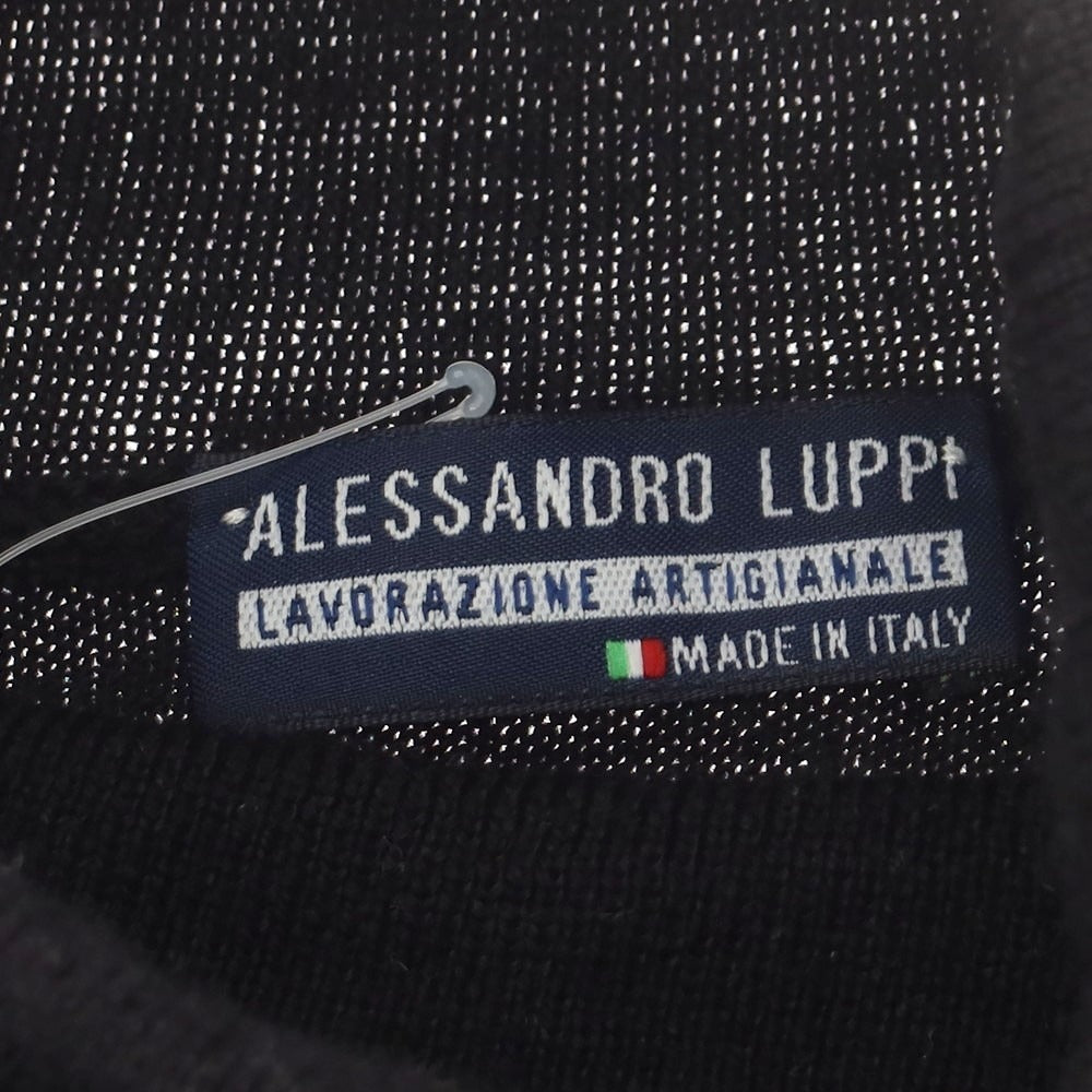 【中古】アレッサンドロルッピ Alessandro Luppi ハイゲージ ウール タートルネック プルオーバーニット ブラック【サイズ52】【 状態ランクB 】【 メンズ 】 [DPD]