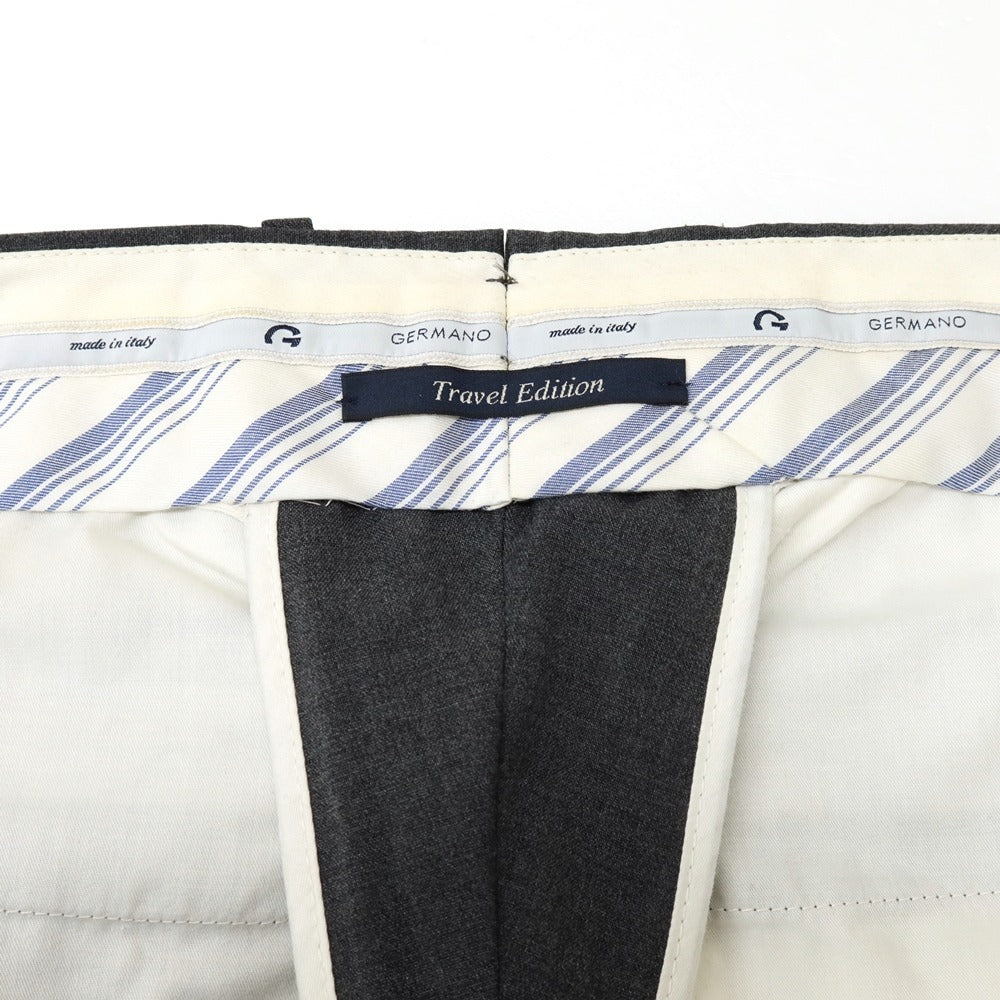 [Used] GERMANO Travel Edition Stretch Polyester Wool Dress Slacks Pants Dark Gray [50] [Condition Rank C] [Men&
