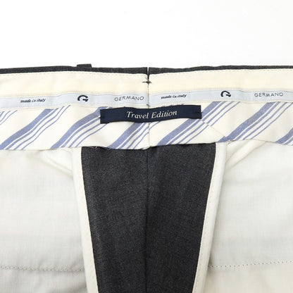 [Used] GERMANO Travel Edition Stretch Polyester Wool Dress Slacks Pants Dark Gray [50] [Condition Rank C] [Men&