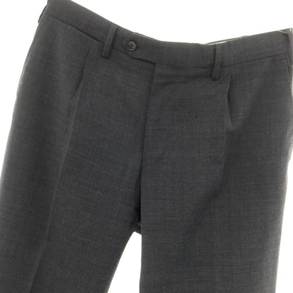 [Used] GERMANO Travel Edition Stretch Polyester Wool Dress Slacks Pants Dark Gray [50] [Condition Rank C] [Men&