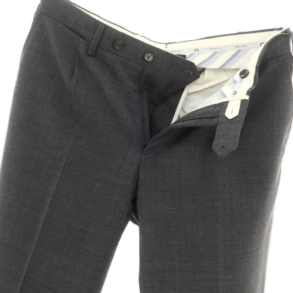 [Used] GERMANO Travel Edition Stretch Polyester Wool Dress Slacks Pants Dark Gray [50] [Condition Rank C] [Men&