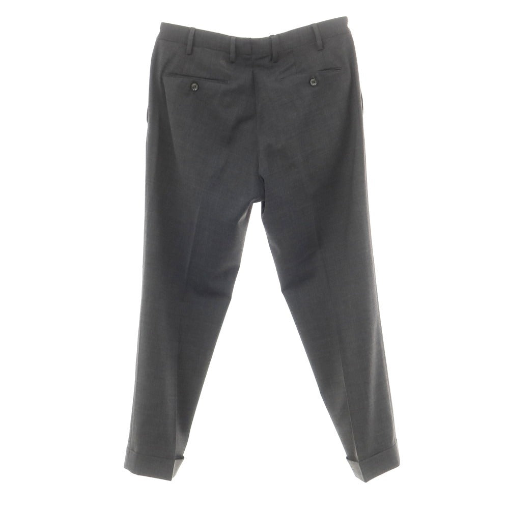 [Used] GERMANO Travel Edition Stretch Polyester Wool Dress Slacks Pants Dark Gray [50] [Condition Rank C] [Men&