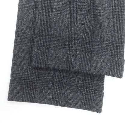 【中古】ジェルマーノ GERMANO ウール チェック ドレススラックスパンツ グレーxブラック【 48 】【 状態ランクC 】【 メンズ 】