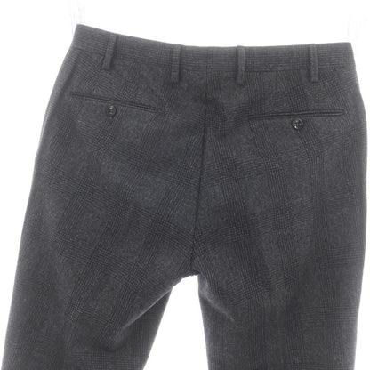 【中古】ジェルマーノ GERMANO ウール チェック ドレススラックスパンツ グレーxブラック【 48 】【 状態ランクC 】【 メンズ 】