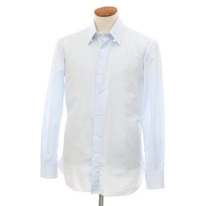 [Used] ERRICO FORMICOLA Cotton Graph Check Tab Collar Dress Shirt Light Blue x White [40] [Condition Rank C] [Men&