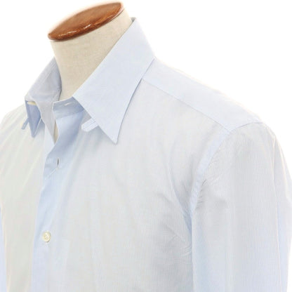 [Used] ERRICO FORMICOLA Cotton Graph Check Tab Collar Dress Shirt Light Blue x White [40] [Condition Rank C] [Men&