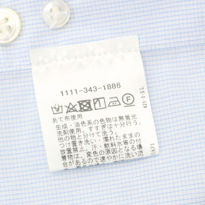 [Used] ERRICO FORMICOLA Cotton Graph Check Tab Collar Dress Shirt Light Blue x White [40] [Condition Rank C] [Men&