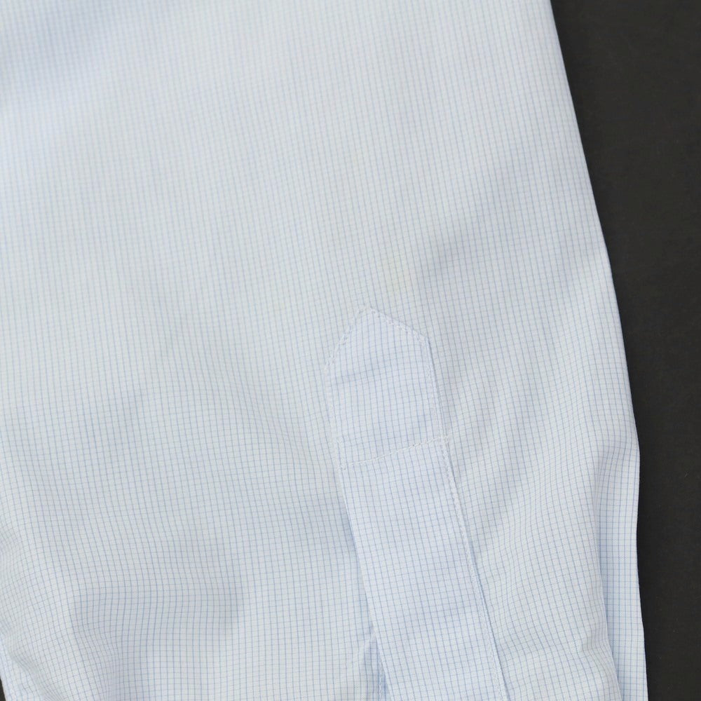 [Used] ERRICO FORMICOLA Cotton Graph Check Tab Collar Dress Shirt Light Blue x White [40] [Condition Rank C] [Men&