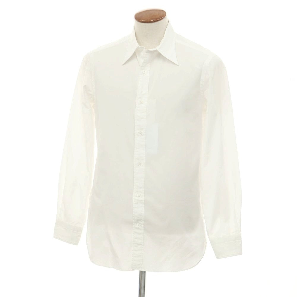[Used] camoshita cotton long point collar dress shirt white [No size indicated (M size)] [Condition rank C] [Men&