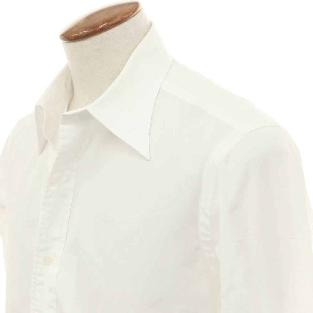 [Used] camoshita cotton long point collar dress shirt white [No size indicated (M size)] [Condition rank C] [Men&