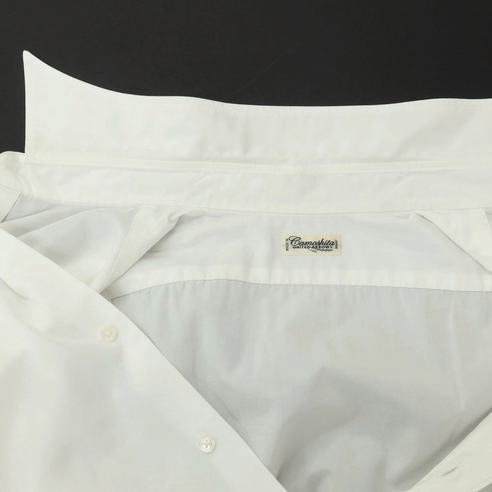 [Used] camoshita cotton long point collar dress shirt white [No size indicated (M size)] [Condition rank C] [Men&