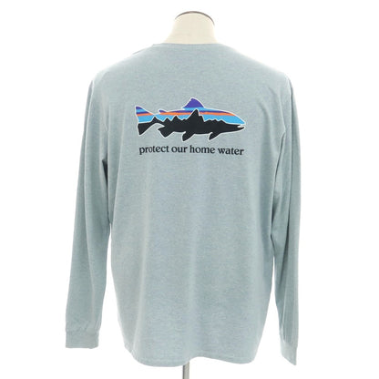 [Used] Patagonia Cotton Polyester Crew Neck Long Sleeve T-Shirt Light Grayish Blue [XL] [Condition Rank B] [Men&