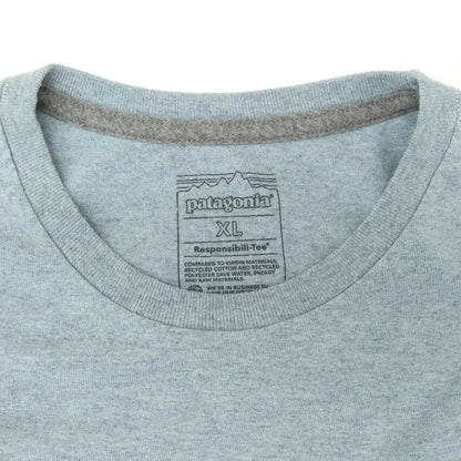 [Used] Patagonia Cotton Polyester Crew Neck Long Sleeve T-Shirt Light Grayish Blue [XL] [Condition Rank B] [Men&