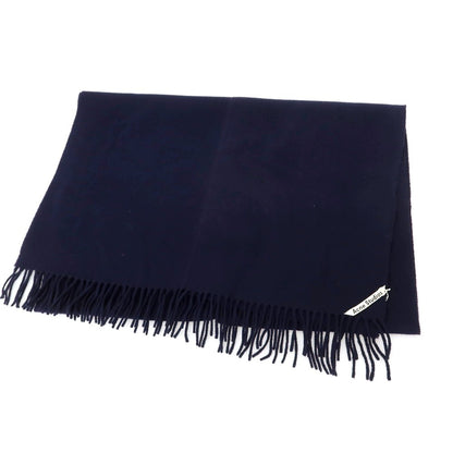 【中古】アクネストゥディオズ ACNE STUDIOS ウール 大判 マフラー ネイビー【 状態ランクC 】【 ユニセックス 】